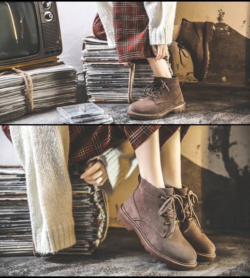New Autumn Early Winter Shoes Women Boots Fashion Women Ankle Boots Brand Woman Booties Female Hard Outsole Footwear A1946