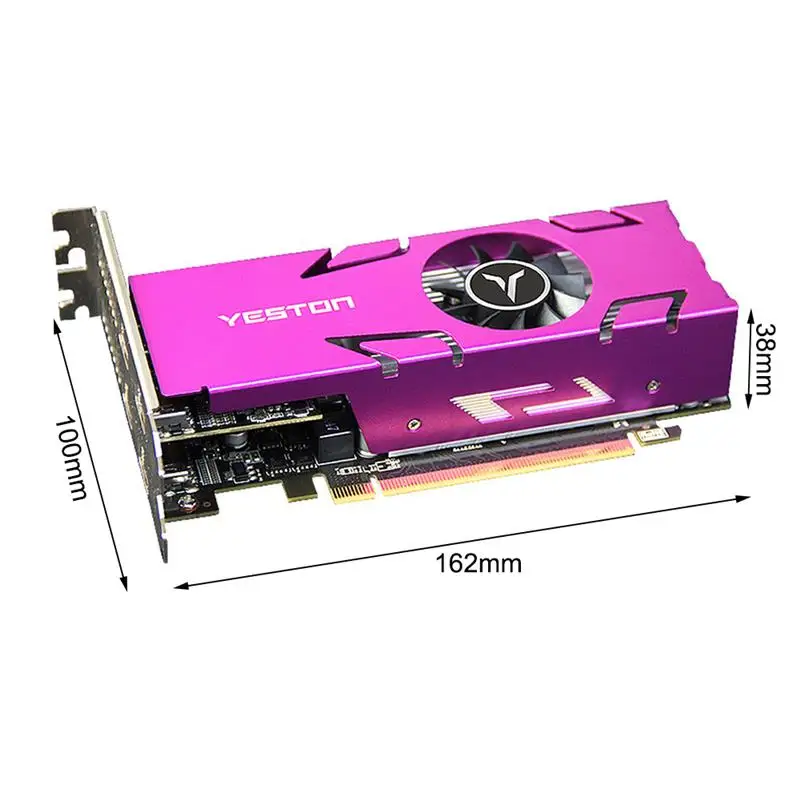 Verkaufen Yeston RX550-4G 4HDMI-Compatible 4 Bildschirm Split-Screen 4GB Speicher/GDDR5/128Bit 6000MHz VGA + HDMI-kompatibel + DVI-D Grafikkarte