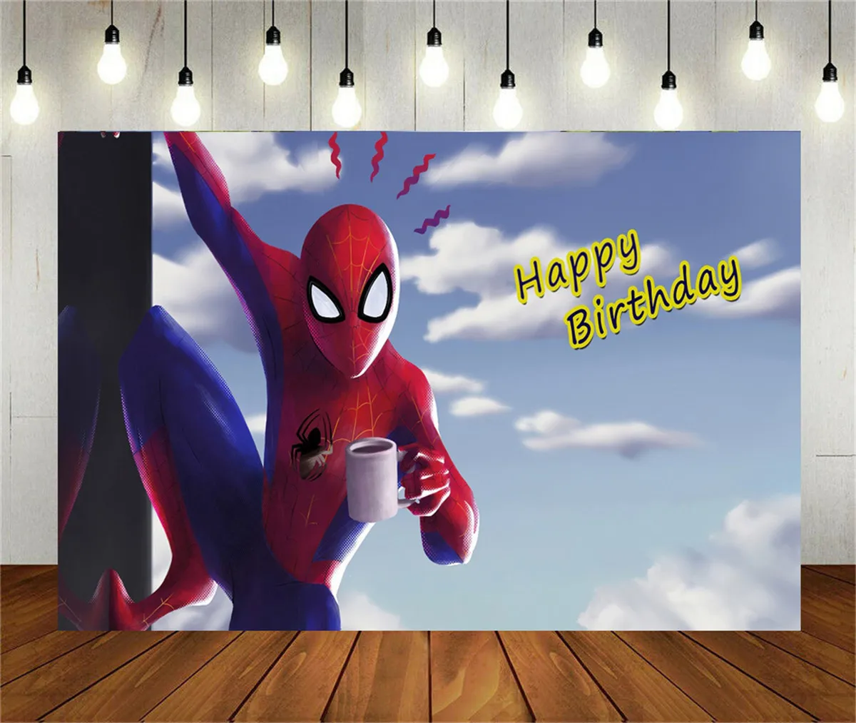 

Photo Studio Props Photography Backdrop Cool Strong Man In The Air Vinyl Background Kids Birthday Party Decoration