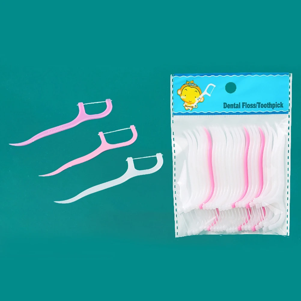 50 шт./лот зубная резинка уход за зубами нить межзубная щетка палочка зубочистки