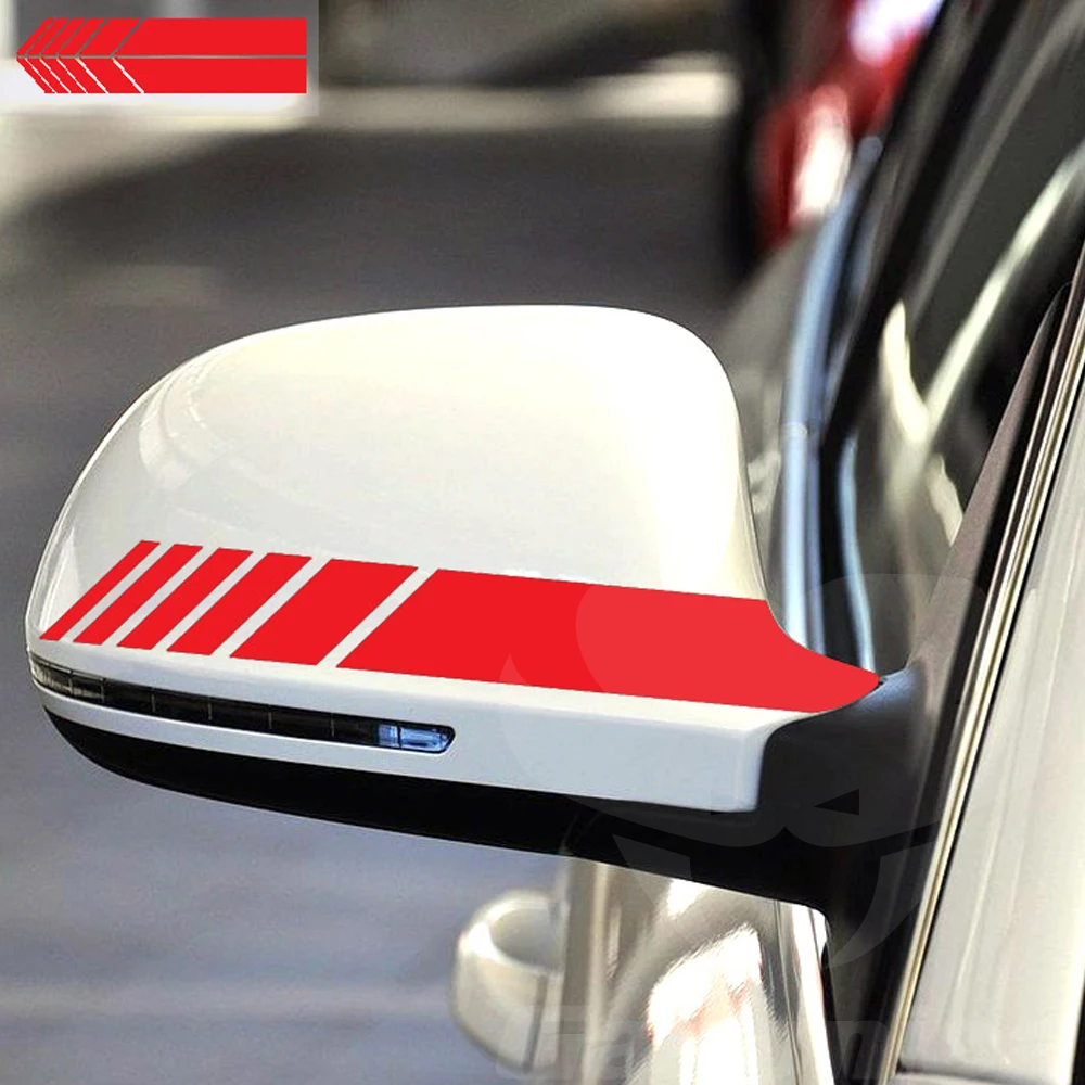 Полосатая наклейка для автомобиля декоративная на зеркало заднего вида тюнинга
