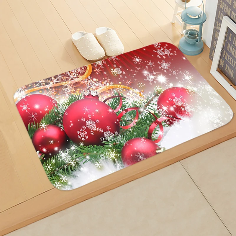 2019 Рождественский Коврик придверный коврик Санта Орнамент Рождественское
