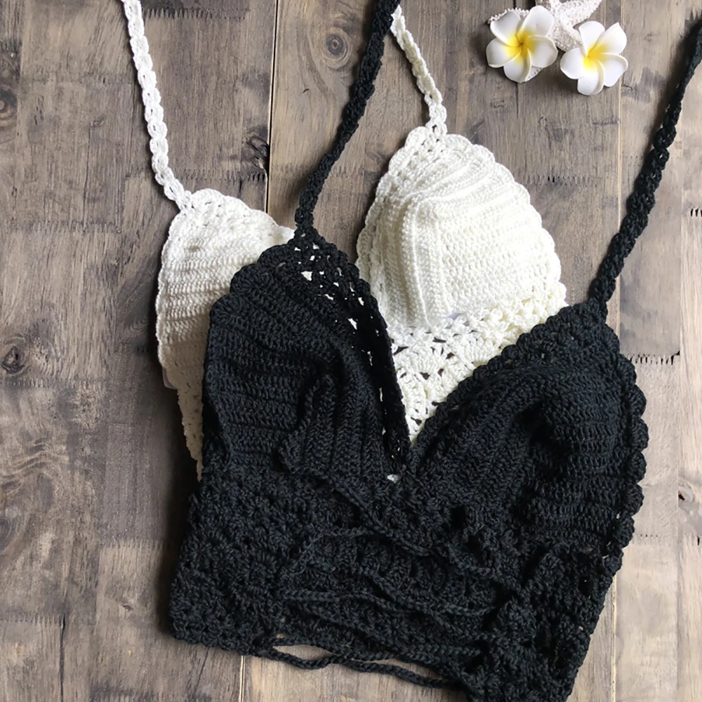 Женский бразильский вязаный комплект бикини ручной работы 2018 купальник с