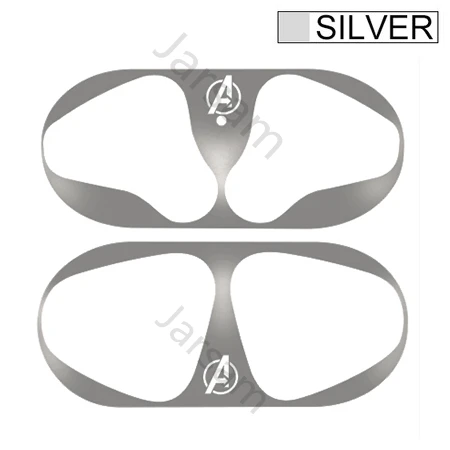 SilverBigA Горячая Распродажа, металлическая Пылезащитная наклейка для Apple AirPods, чехол, пылезащитная защитная наклейка, защитная пленка, аксессуары для Air Pods - Цвет: SilverBigA
