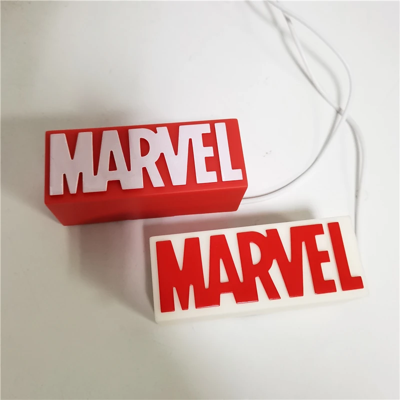 Светодиодный ночник с логотипом Marvel настольная лампа Мстители USB прикроватная