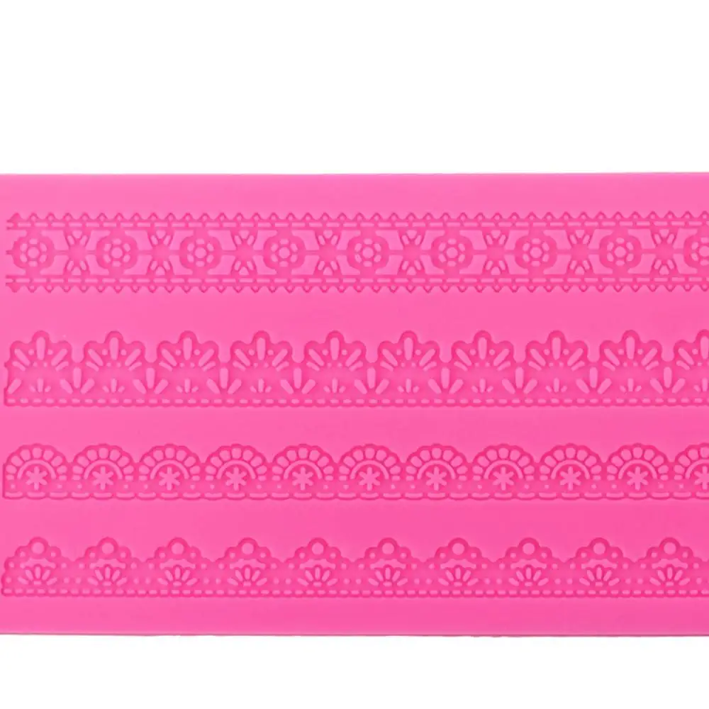 Силиконовый кружевной коврик для украшения торта тисненые Цветочные шнурки