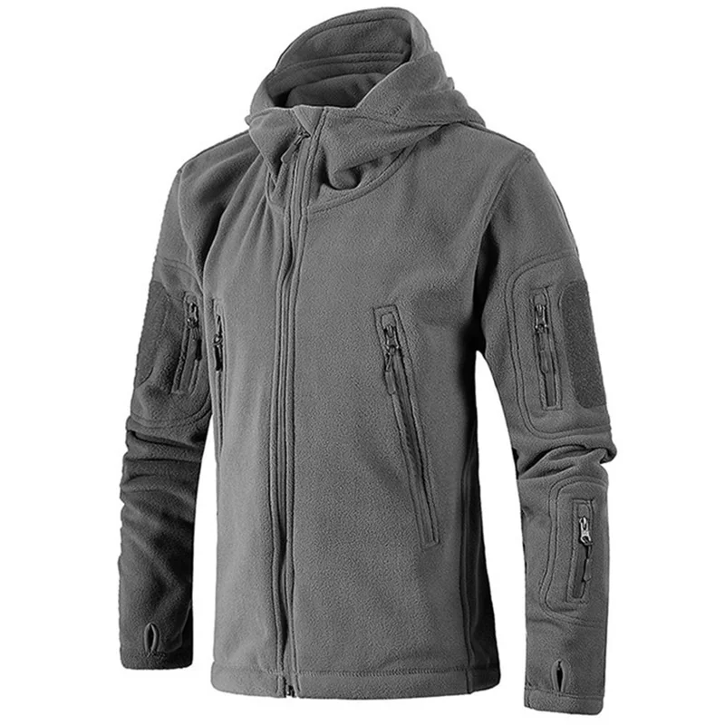 New outdoor tactical soft shell fleece jacket men and women thickening sportswear warm hunting hiking sports hooded jacke | Спорт и
