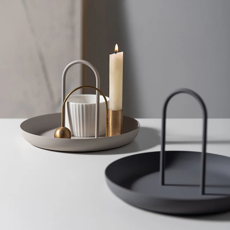 Nordic лоток для рабочего стола Алюминий сплава круглый современный ювелирных