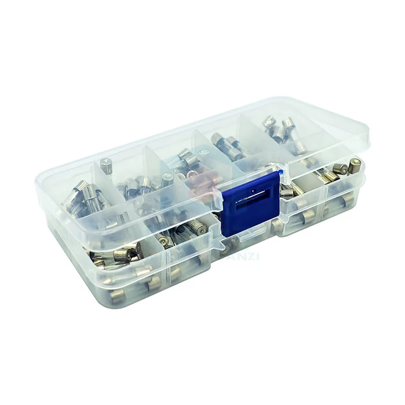 

100pcs Assorted Kits 5x20mm glass fuse 0.2A~20A fuse mixed box