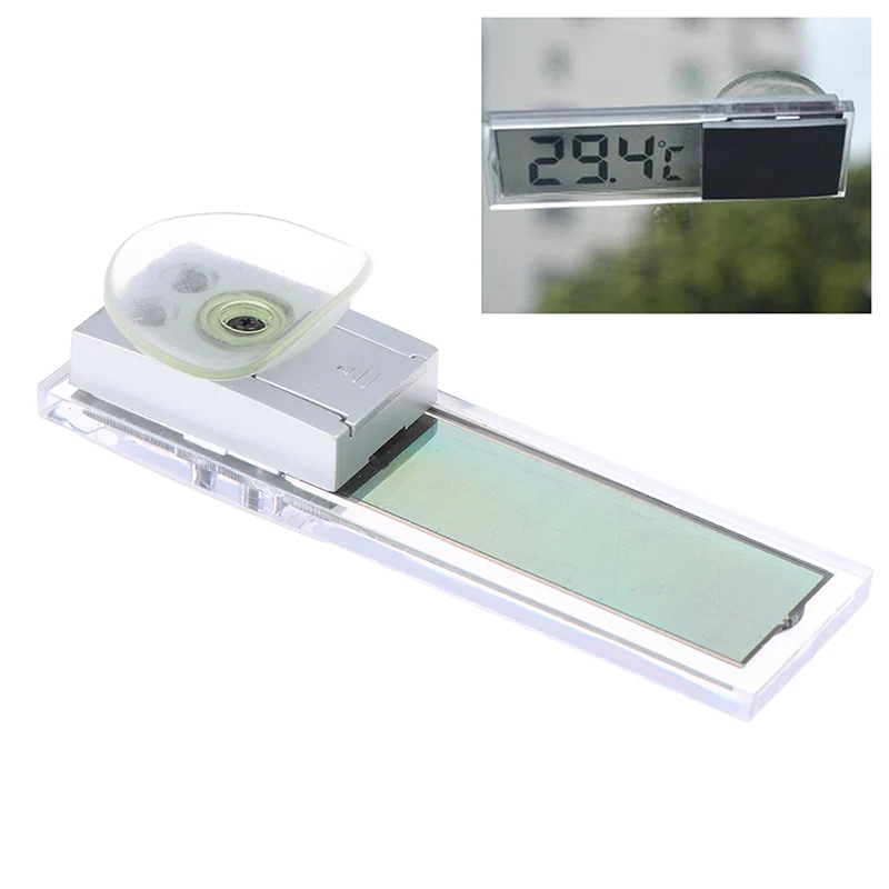 

Mini 2 in 1 LCD Digital Auto Car Truck Clock + Thermometer w/Suction Cup