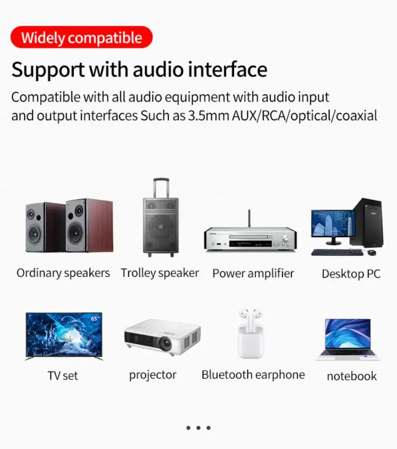 Bluetooth-compatible 5.0 Receiver Transmitter FM Stereo AUX 3.5 Mm Jack RCA Optical Fiber Wireless NFC Audio Adapter For TV PC |