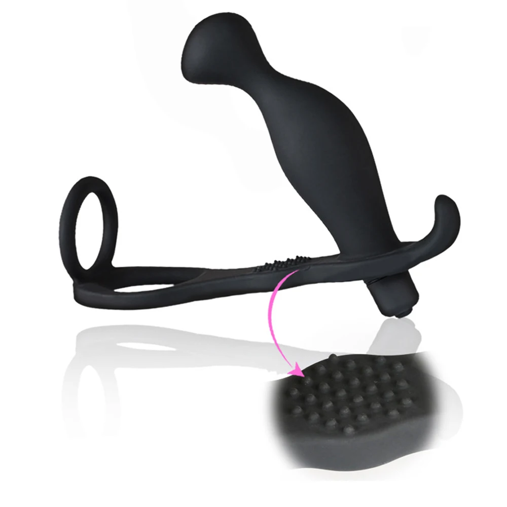 Мужская модель с двойным кольцом водонепроницаемая Анальная пробка игрушки для