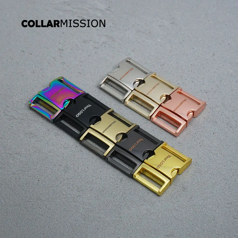 10 unids/lote alta calidad lado grabado liberaci&oacute;n hebilla de metal DIY collares de perro a duradera cerradura de seguridad de 20mm correas de 8 tipos-1