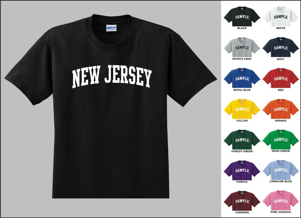 Футболка с надписью State of New Jersey|Мужские футболки| |