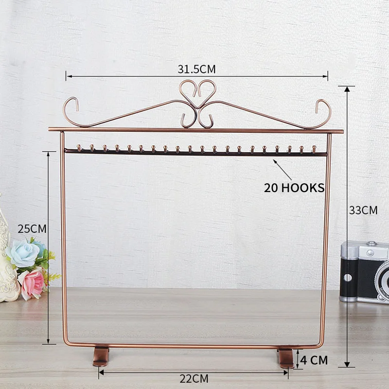 

Hot Jewelry Display Storage Hanging Holder Earring Necklace Studs Jewelry Display Rack Metal Stand Organizer Holder