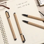 25 шт крафт Бумага Гладкие Черные чернила Цвет ручка с чернилами стандартных цветов ECO Содружественный Рециркулированный гель черные чернила для ручек зеленый офиса школы пишущая ручка