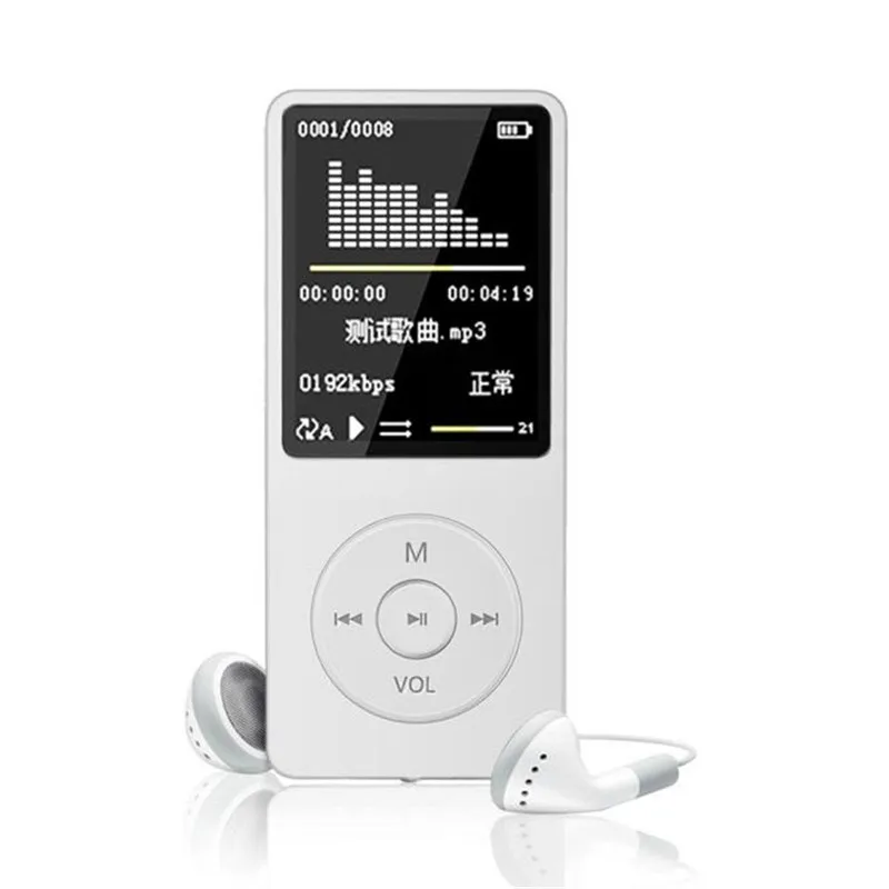 Белый OMESHIN, 70 часов, Bluetooth, MP3 плеер, поддержка FM рекордер, TF карта, до 128 ГБ, динамик, портативный, тонкий, без потерь, звук, Walkman - Цвет: Белый