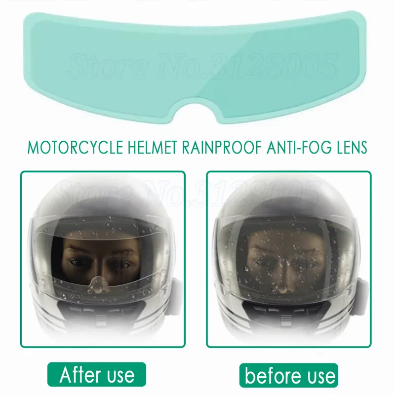 

Universal Motorcycle Helmet Accessories Clear Rainproof Anti-Fog Patch Durable PET Nano Coating for K3 K4 AX8 LS2 HJC MT Helmets