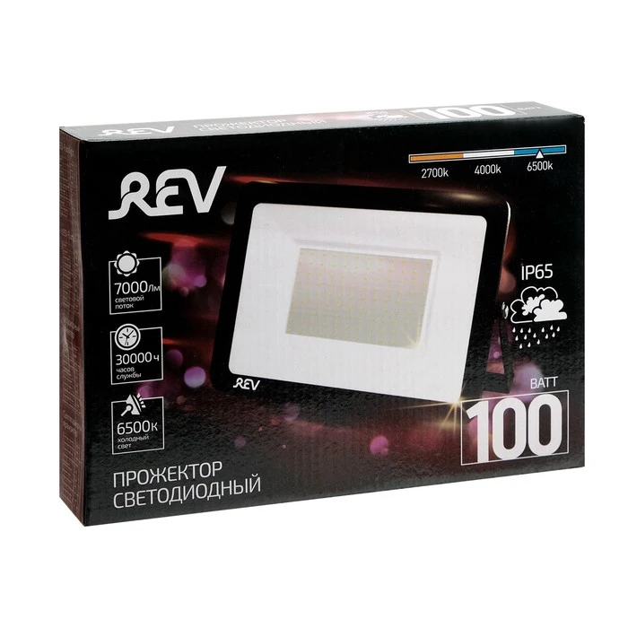 Прожектор светодиодный REV Ultra Slim 100 Вт 6500 К 8000 Лм IP65 4652635 | Освещение