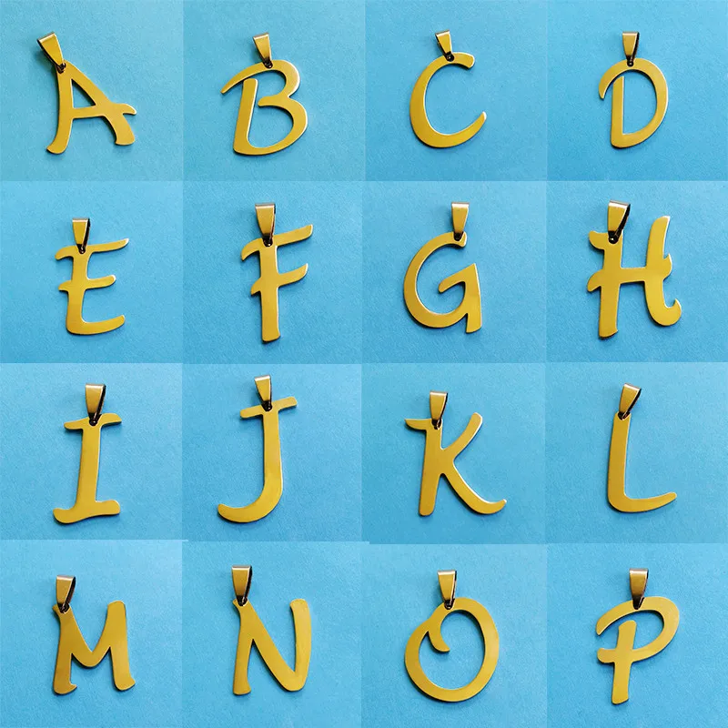 Natural Freshwater Pearl Necklace Stainless Steel Gold Women's 2020 New Boutique Jewelry 24 Stainless Steel Letter Pendants Baro