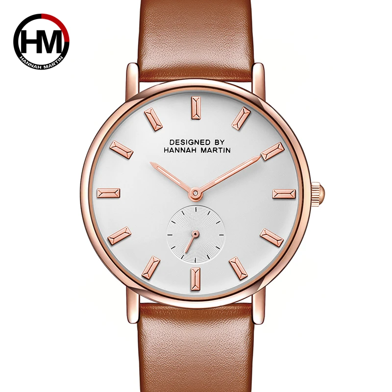 Женские кварцевые часы с маленьким циферблатом розовое золото коричневый