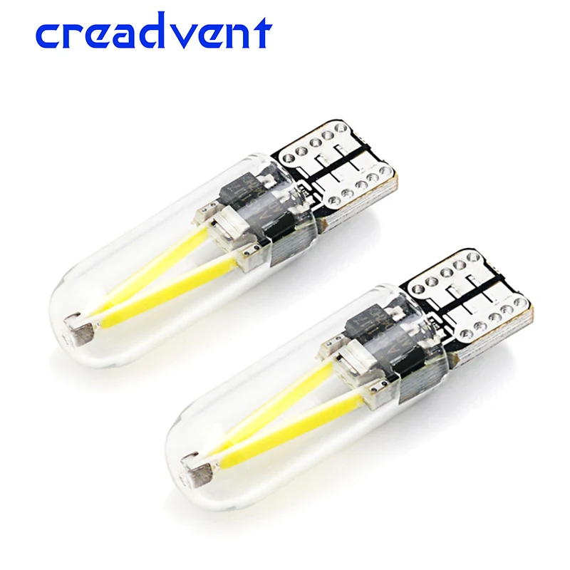 10 шт./лот, T10 W5W 194 COB стеклянный автомобильный светильник, Led лампа накаливания для чтения автомобилей, купольная лампа, светодиодный светильник ings 12V