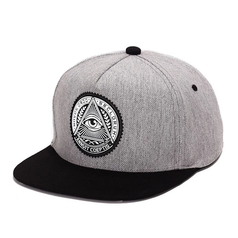 VORON Классические 5 панелей Хлопок snapback 3d глаза Бога пластиковый патч мужские