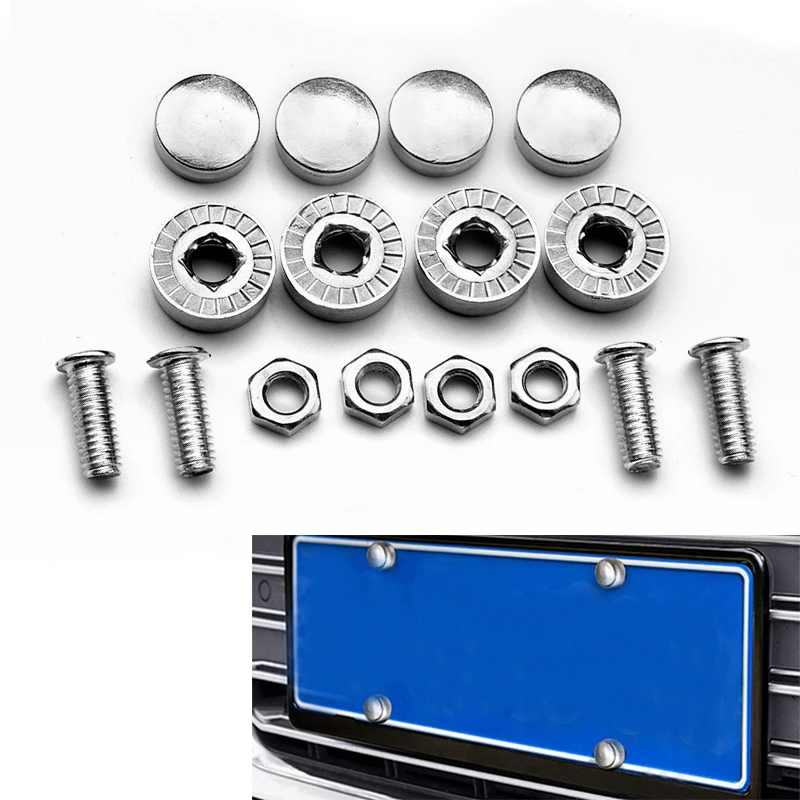 4 шт./компл. болты с защитой от кражи для автомобильного номерного знака крепежные