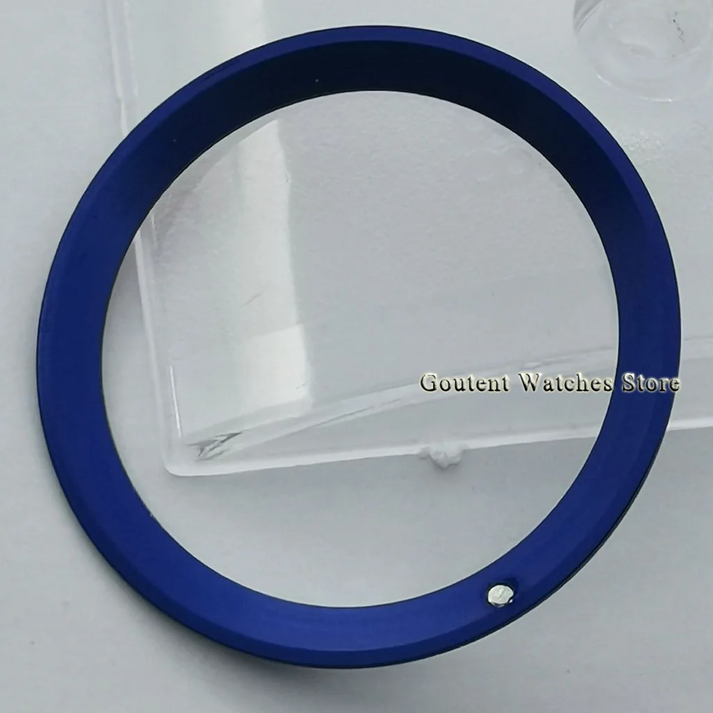 

38mm Goutent Black Blue/Red Bezel Insert For 40mm Mens Automatic Watches Titanium bezel Ring Watch Spare Parts