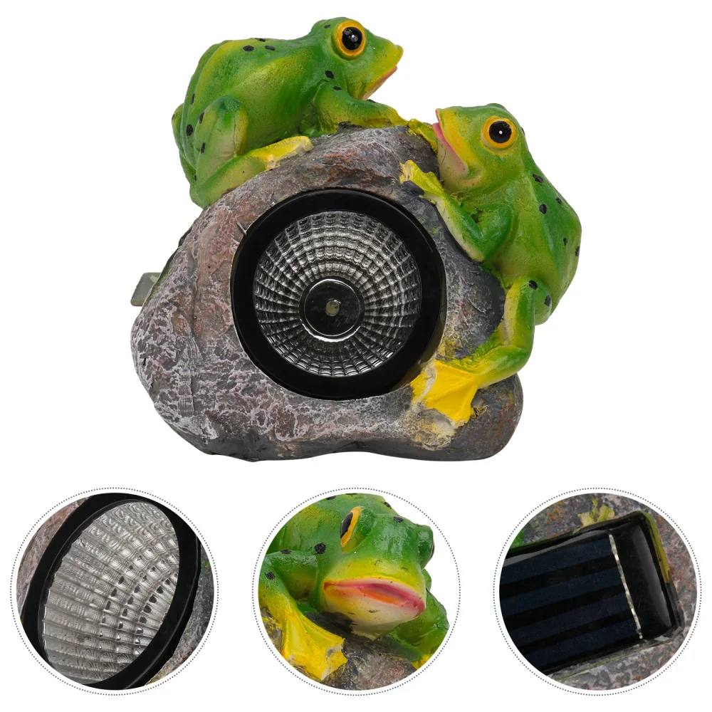 

Garden Solar Outdoor Lantern Frog-shape Figurine Lamp Decoration for Patio