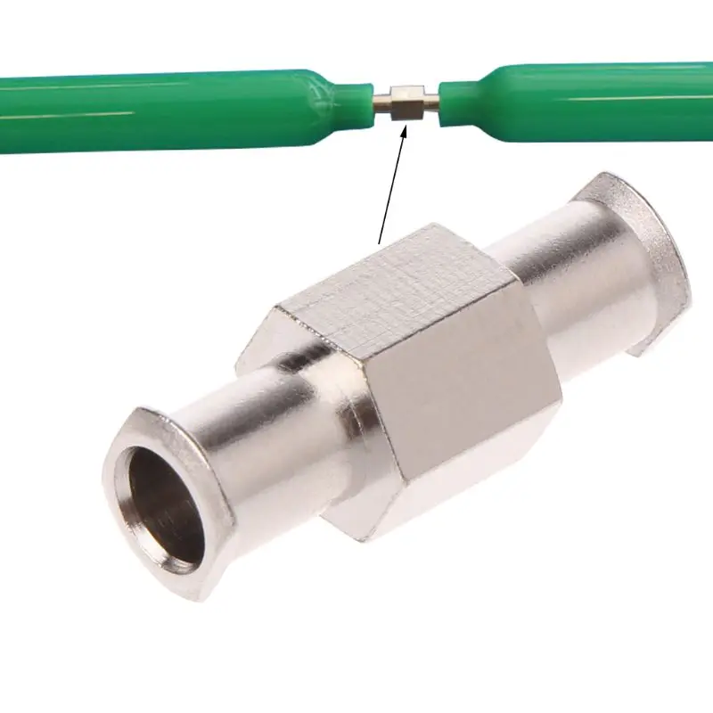 

1pcs Luer Lock Adapter Coupler Nickel Plated Brass Female to Female Fittings Connector with 4mm Aperture LX0C