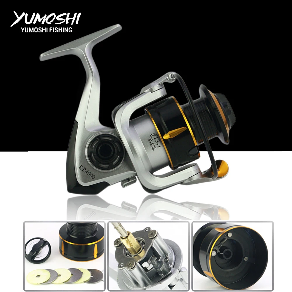 

Spinning Fishing reel Metal rocker fishing reel fishing gear fishing without gap 13+1BB bearing Fishing Wheel