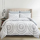 Комплект постельного белья в богемном стиле с цветочным принтом, 23 предмета