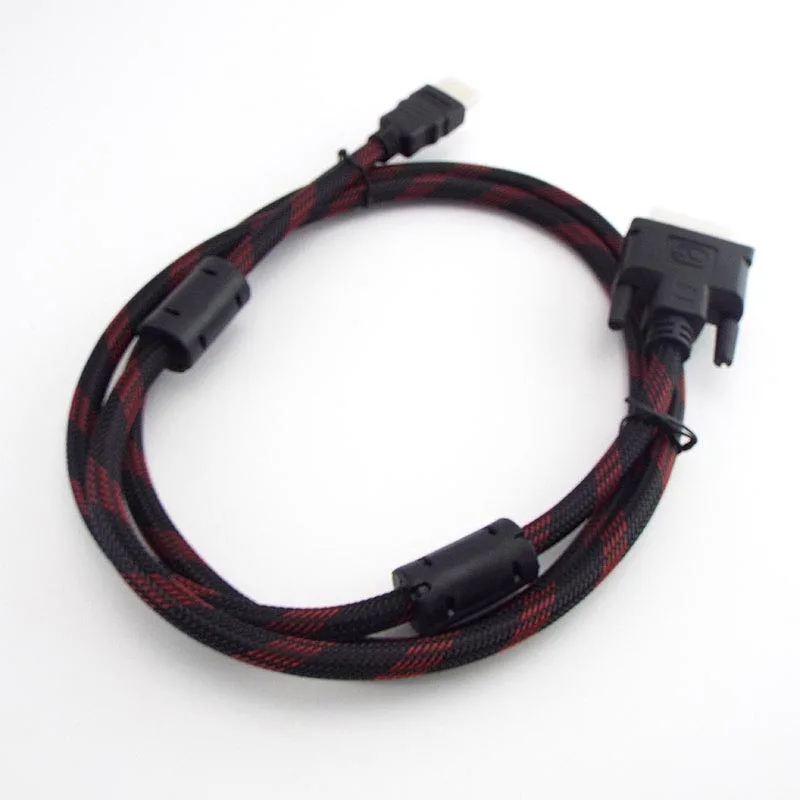 Кабель HDMI-совместимый с DVI внешний и штекер DVI-DVI 24 + 1 золотистый для проектора 1080P