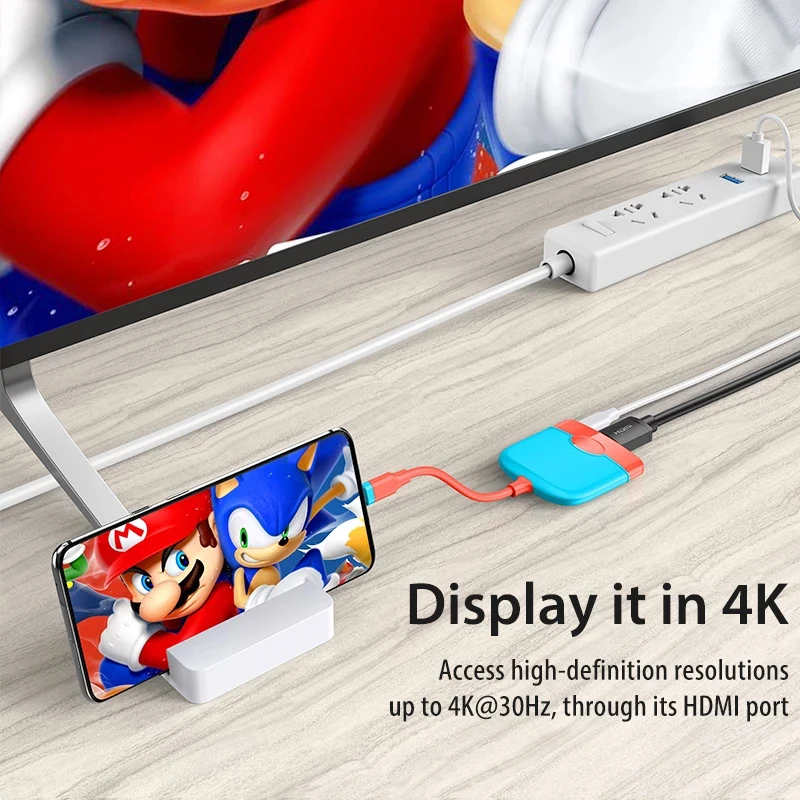 Док-станция с выключателем USB C для Nintendo Switch совместимая HDMI 4K TV 100 Вт док-станция PD