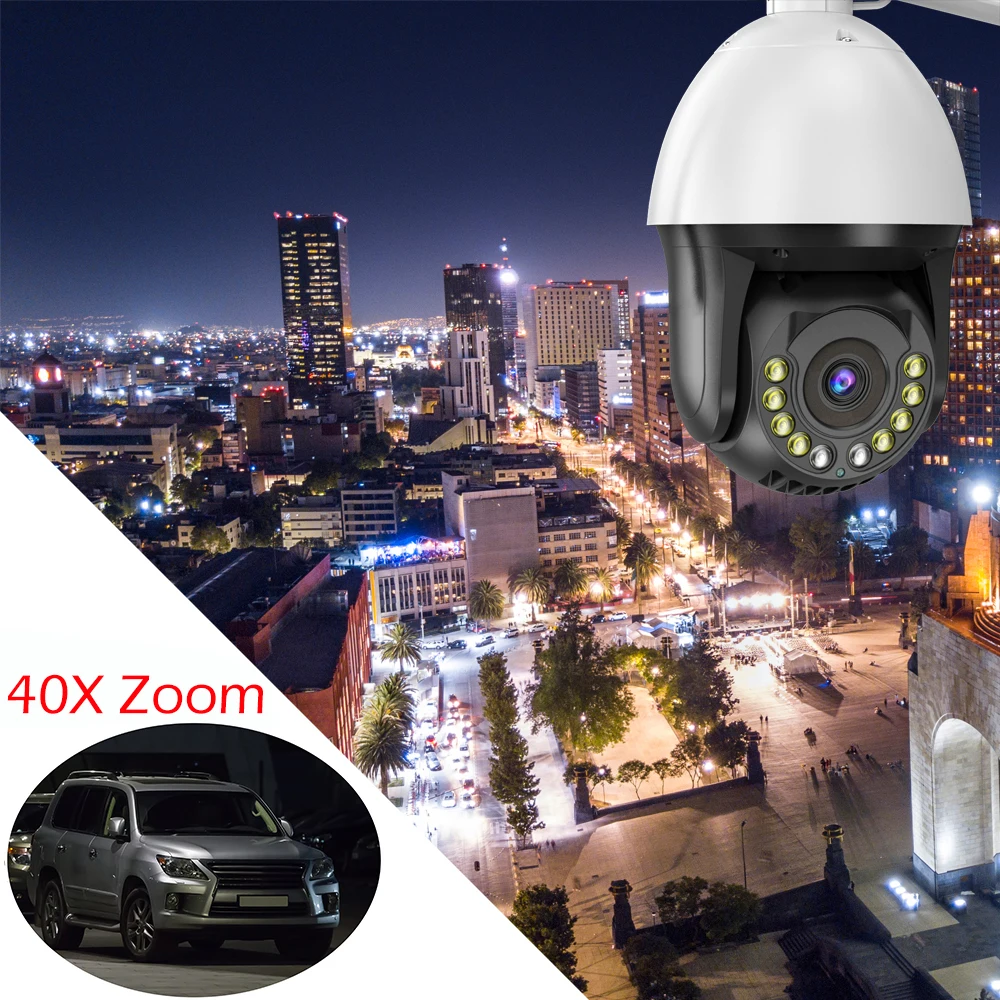 Купольная камера видеонаблюдения 1080P 5 Мп PTZ 40x зум Onvif IMX307 2 МП Hi3516 теплая
