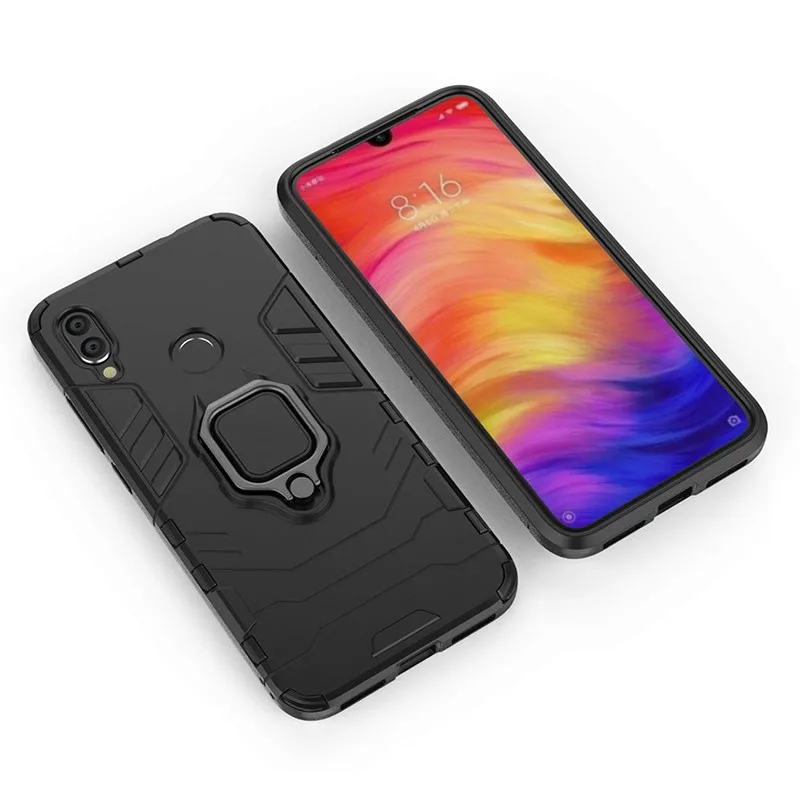 

Xiaomi Redmi Note 7 Phone Case & Fashion Case Ring Bracket with Magnet Suction