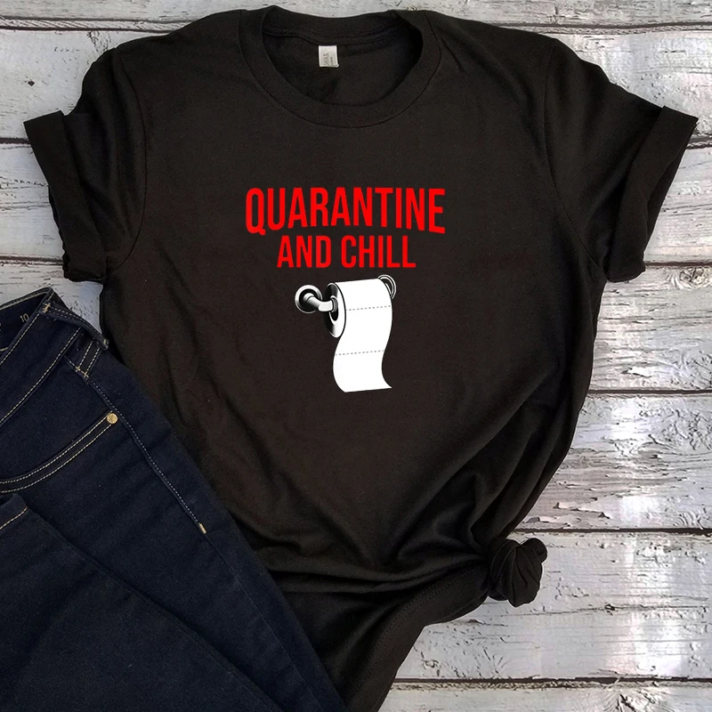 Женская футболка с круглым вырезом надписью Stay At Home|Футболки| |