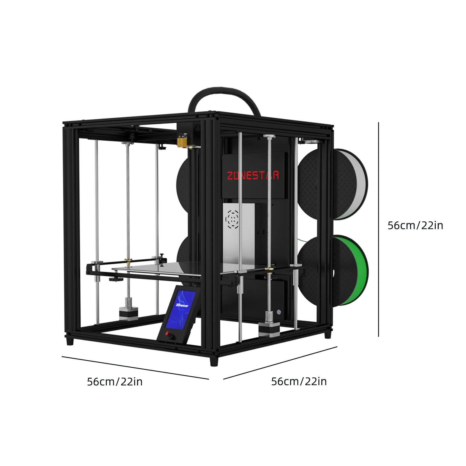 3D-принтер Zonestar Z9V5 PRO 4 экструдер многоцветный FDM 3 дюйма быстрая установка