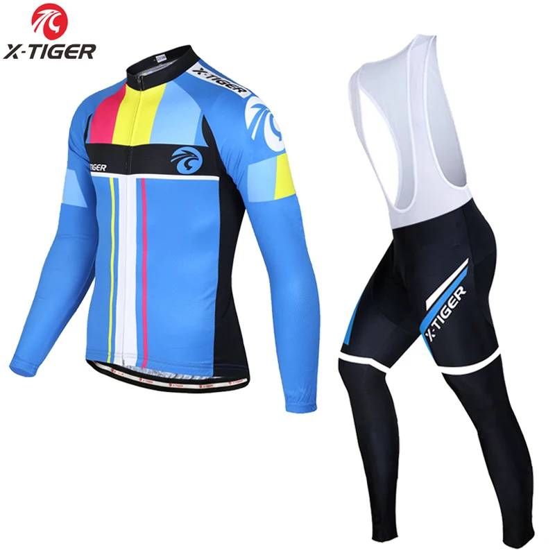 

X-Tiger Pro Spring Cycling Jersey Set Long Sleeve MTB Bike Wear Clothes Bicycle Cycling Clothing Ropa Maillot Ciclismo