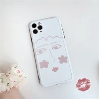 retro line art painting girls phone case for iphone 11 pro max case cute soft cover for iphone xs max xr x 7 8 plus 7plus case