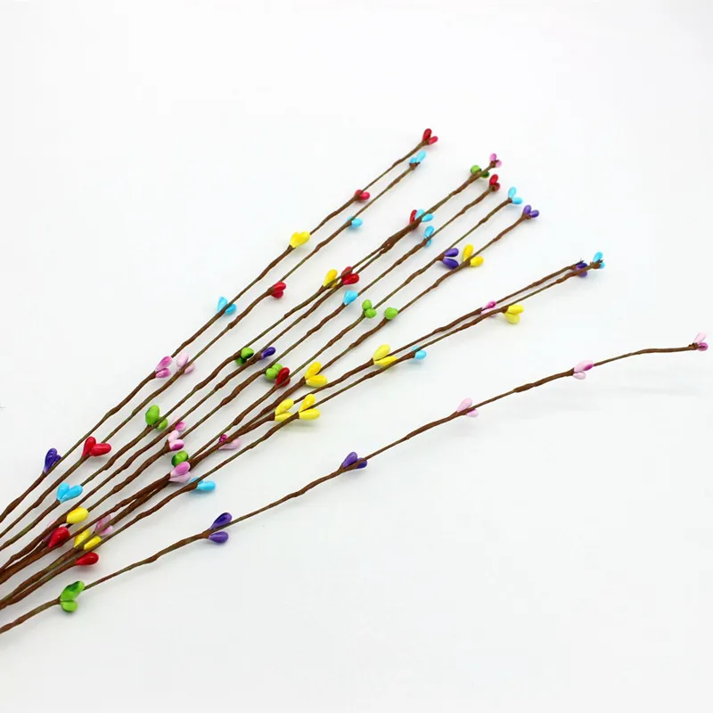 50 шт. 40 см искусственные ягоды Pip сушеные ветки цветов Ротанговые волосы гирлянды