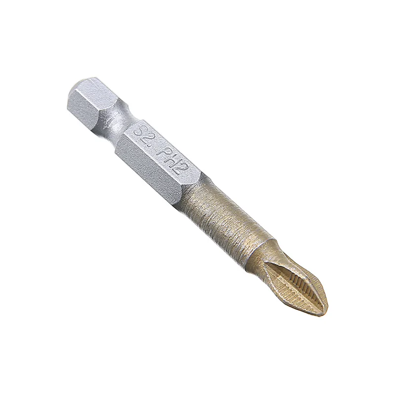 Биты для электрической отвертки PH2 с титановым покрытием 1/4 дюйма шестигранным