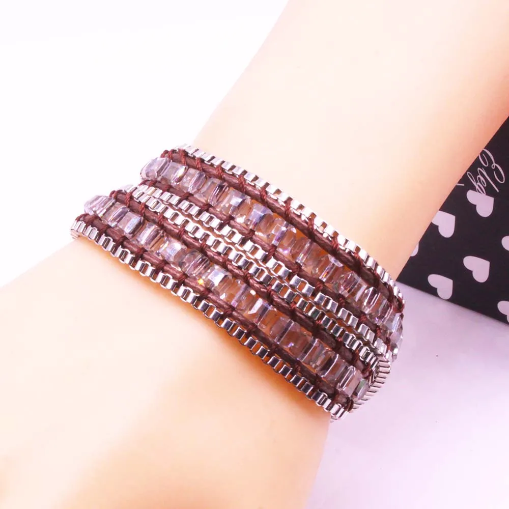 D &amp популярный новый модный Регулируемый Кристальный браслет Bilezik с манжетами