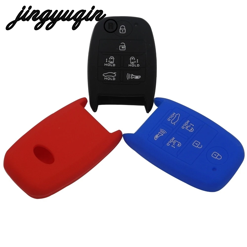 Jingyuqin для kia k3 k5 Grand Carnival Sorento Sedona Smart 6 кнопок чехол ключа автомобиля FOB