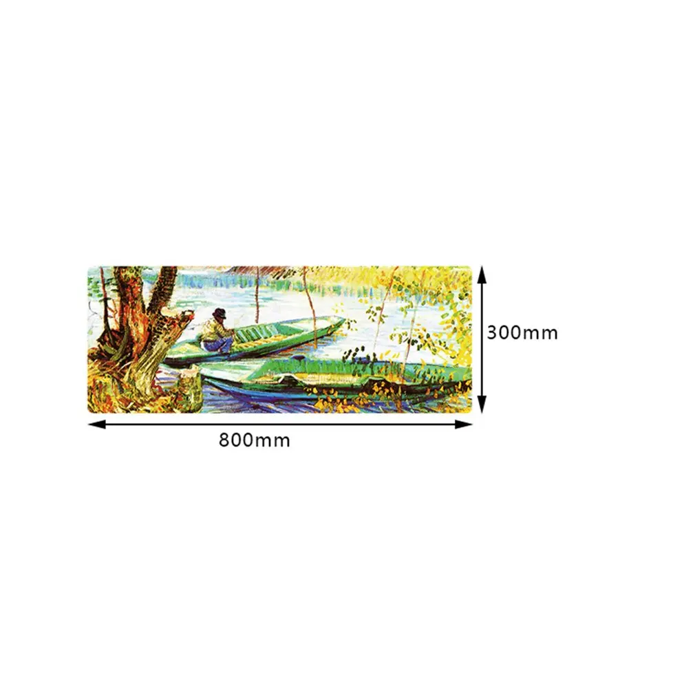 

Extra Large Mouse Pad Gaming Mousepad Anti-slip Van Gogh oil painting Gaming Mouse Mat with/without Locking Edge Four Size