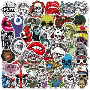 103050pcs terror series skull graffiti stickers guitar laptop skateboard luggage phone bike waterproof cool stickers kid toy free global shipping