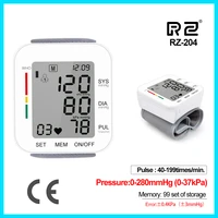 automatic digital wrist cuff blood pressure monitor heart beat light weight large lcd digital wrist watch rz204