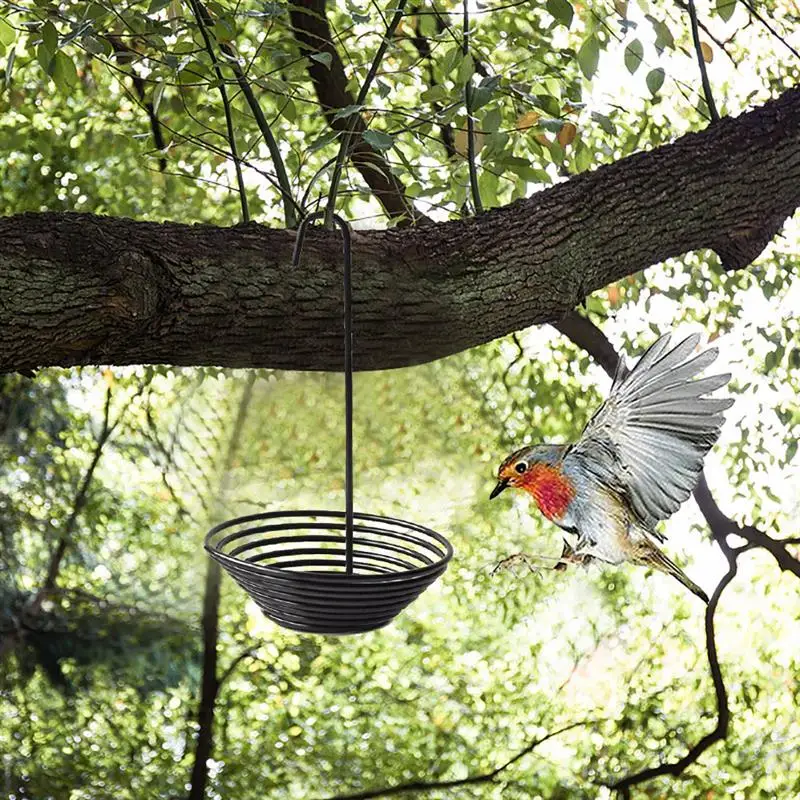 

Outdoor Spiral Bird Feeder Hanging Wild Bird Feeder Iron Bird Food Dispenser Yard Garden Decor Birds Supplies