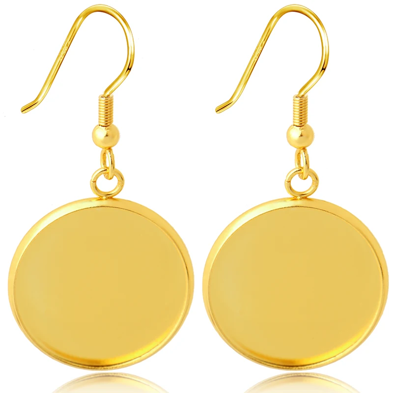 20 шт. крючки для сережек из нержавеющей стали заготовки под кабошон основа